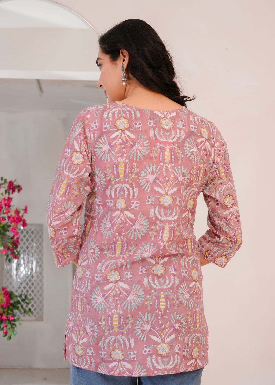 Mauve Sprinkles Cotton Top