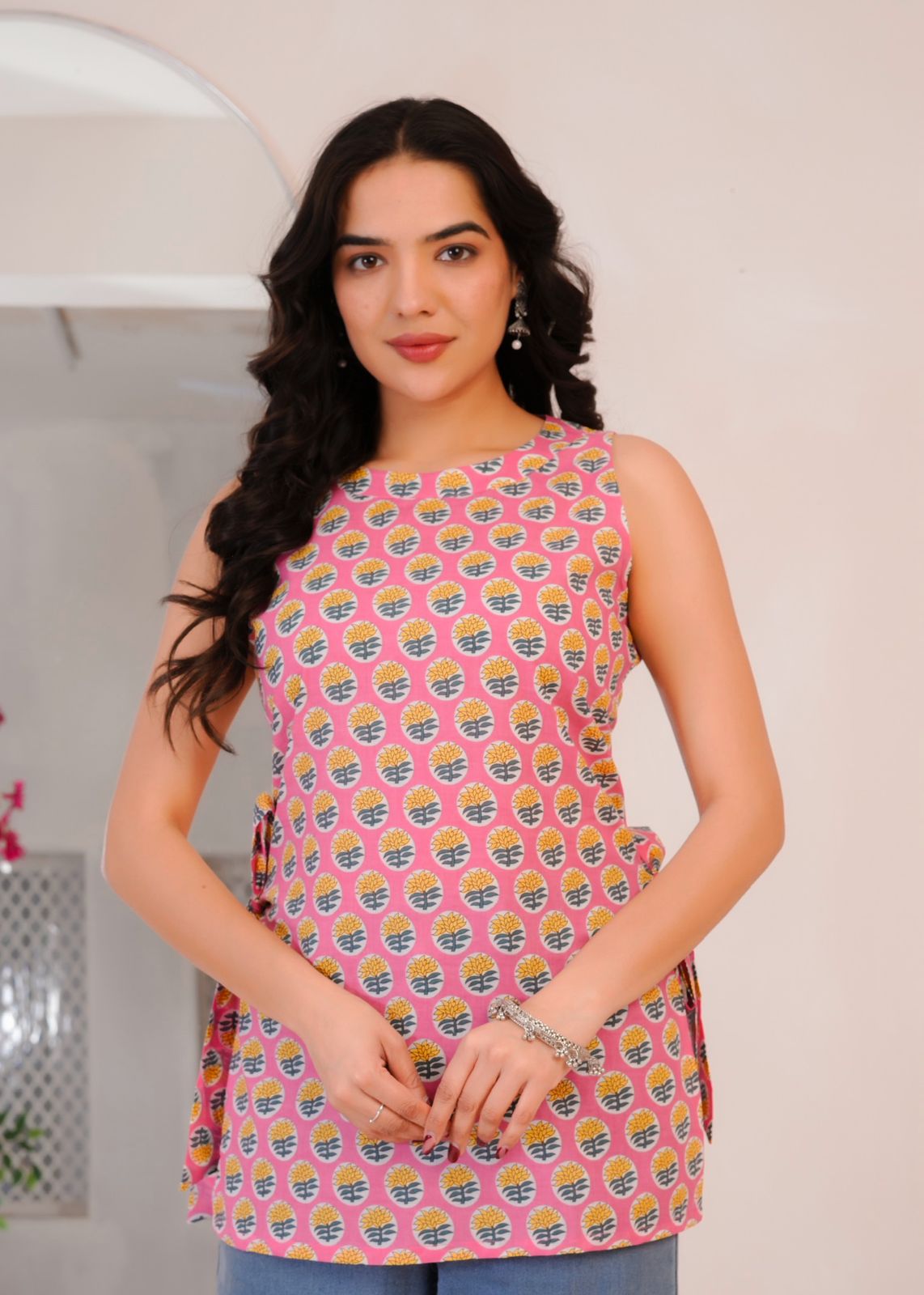 Soft Pink Hues Cotton Top