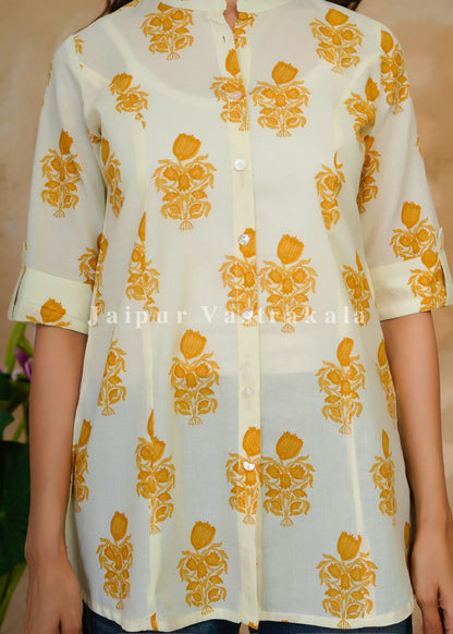 Yellow Boota Cotton Top