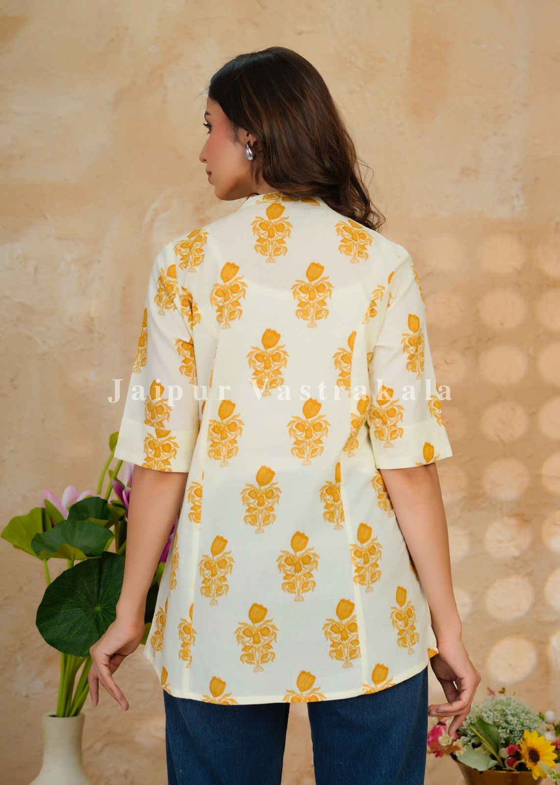 Yellow Boota Cotton Top