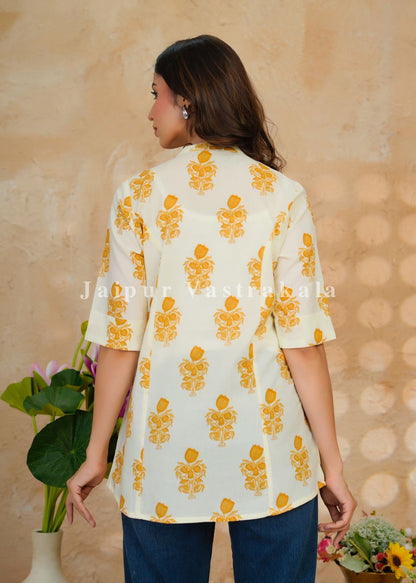 Yellow Boota Cotton Top