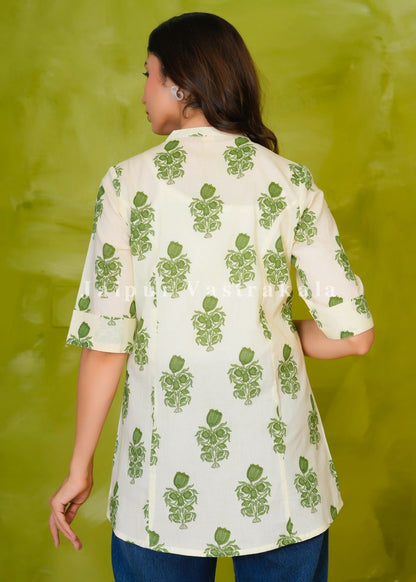 Green Boota Cotton Top