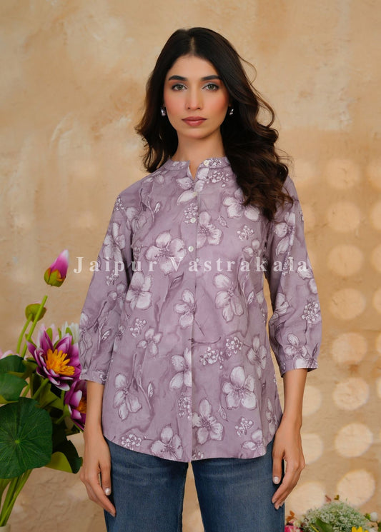 Purple Aura Cotton Top