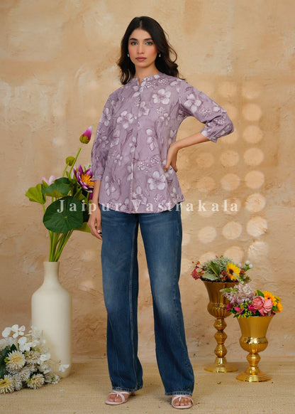 Purple Aura Cotton Top