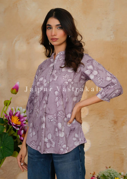 Purple Aura Cotton Top