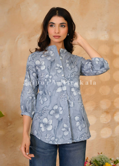 Gray Aura Cotton Top