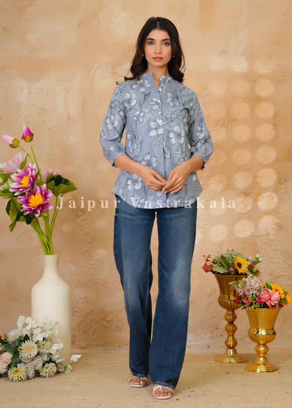 Gray Aura Cotton Top