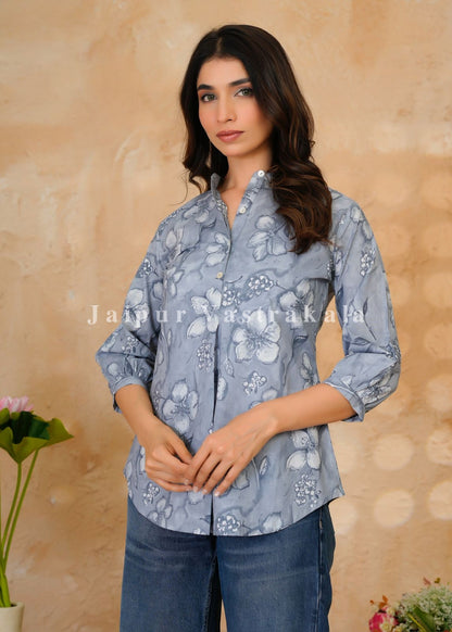 Gray Aura Cotton Top