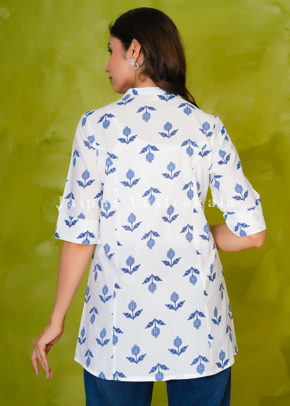 Blue Buds Cotton Top