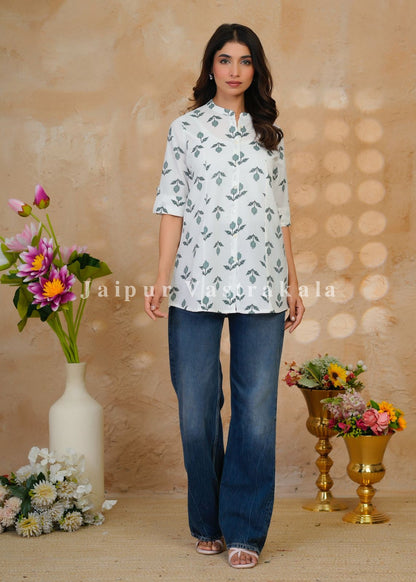 Emerald Buds Cotton Top