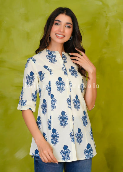 Blue Boota Cotton Top