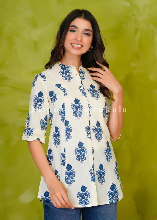 Blue Boota Cotton Top