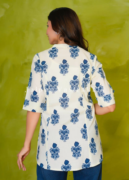 Blue Boota Cotton Top