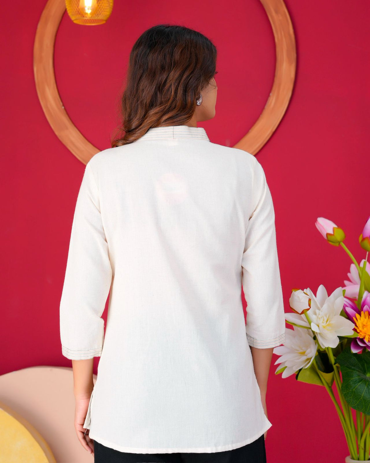 Cotton Linen Embroidery Top