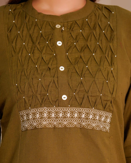 Cotton Linen Embroidery Top