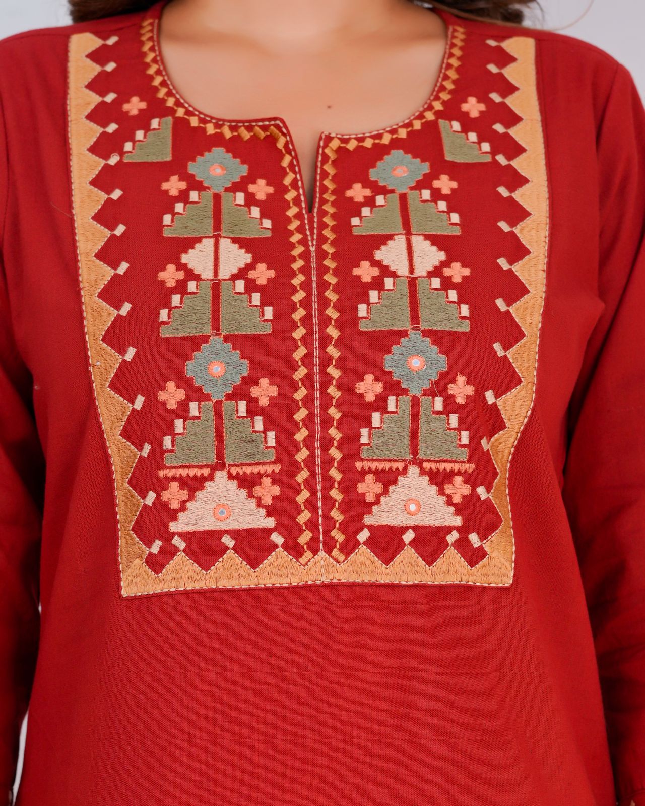 Cotton Linen Embroidery Top