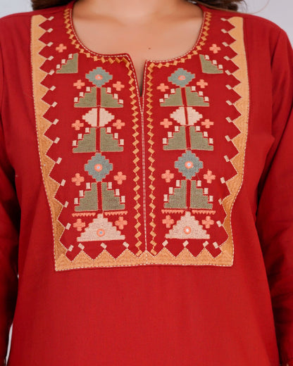 Cotton Linen Embroidery Top
