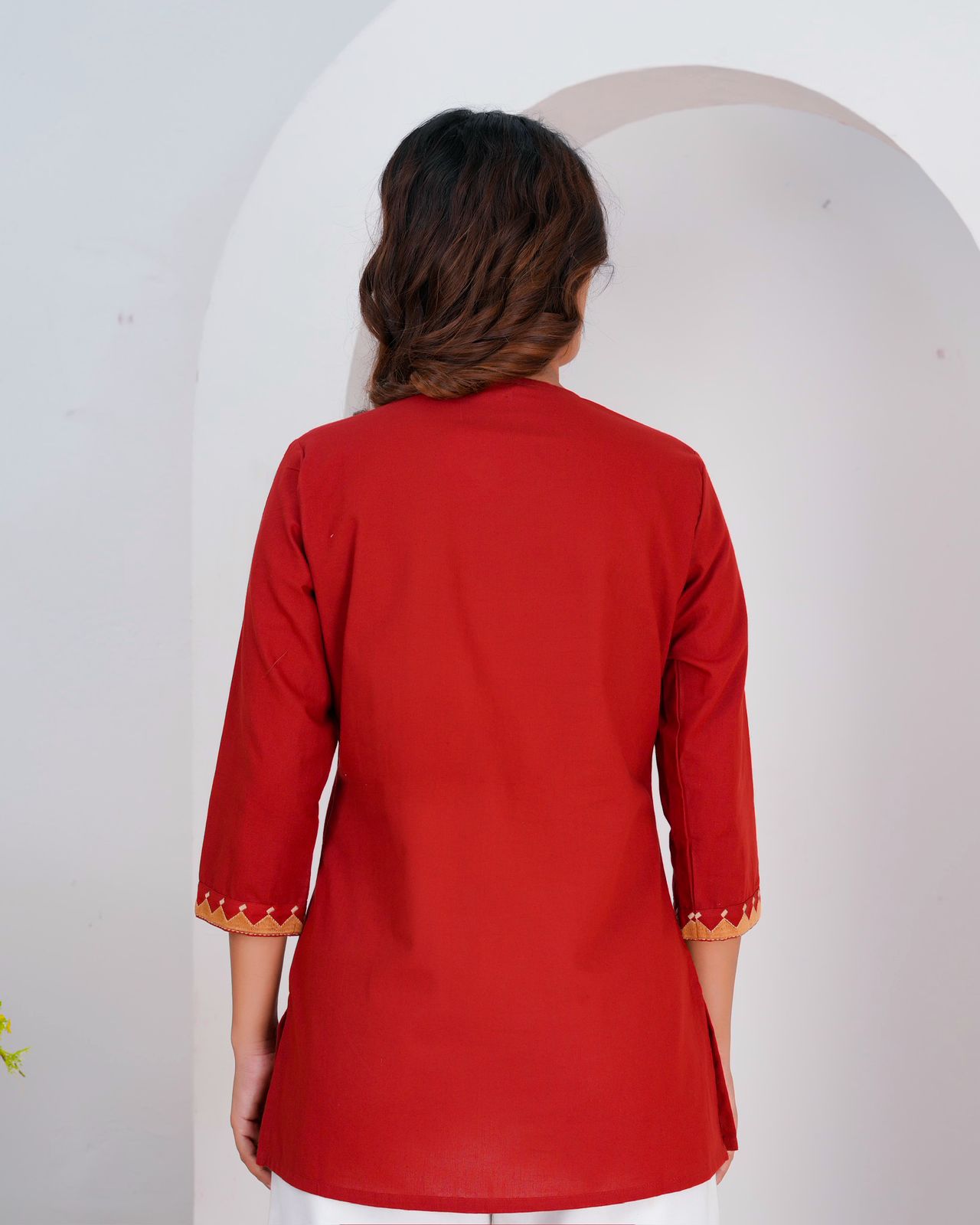 Cotton Linen Embroidery Top