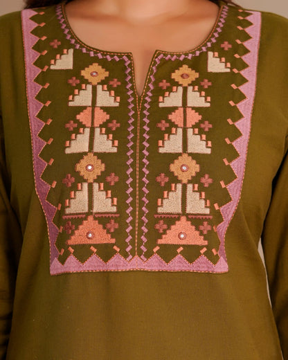 Cotton Linen Embroidery Top