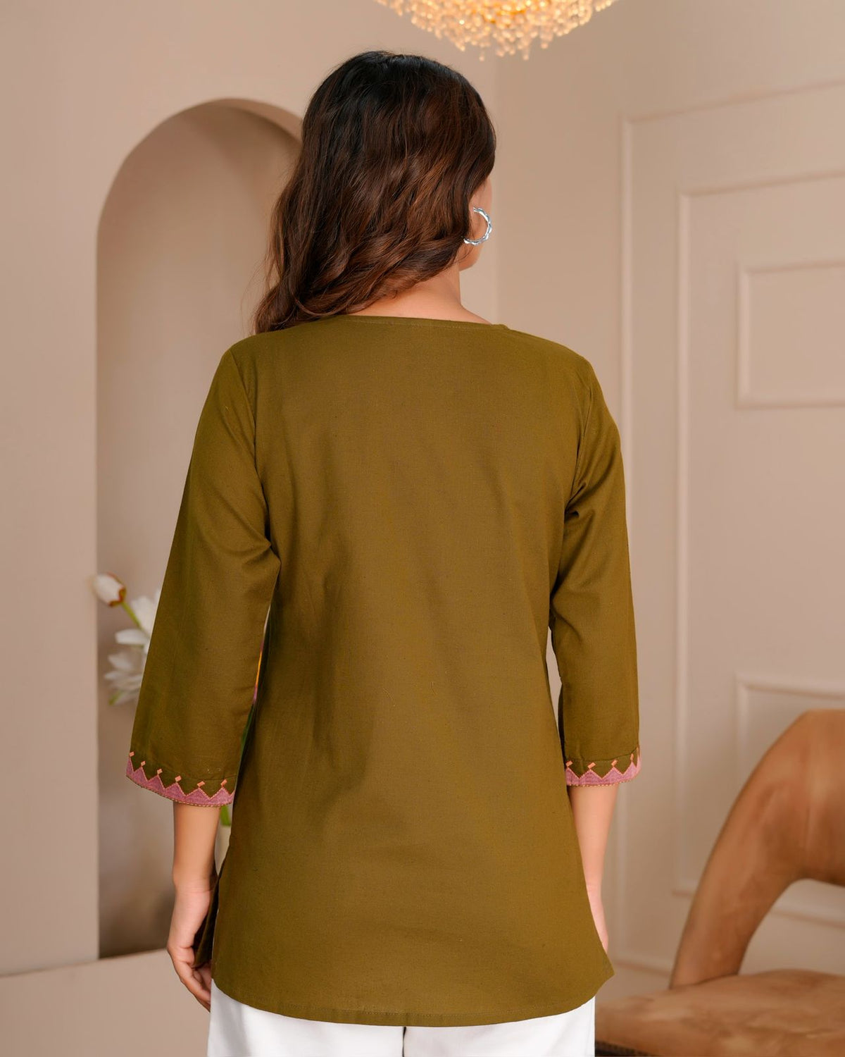 Cotton Linen Embroidery Top
