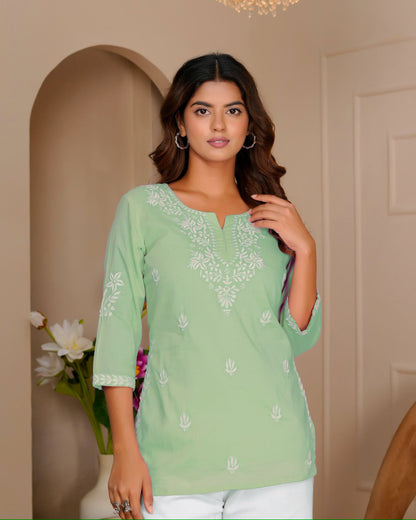 Embroidery Mul Cotton Top