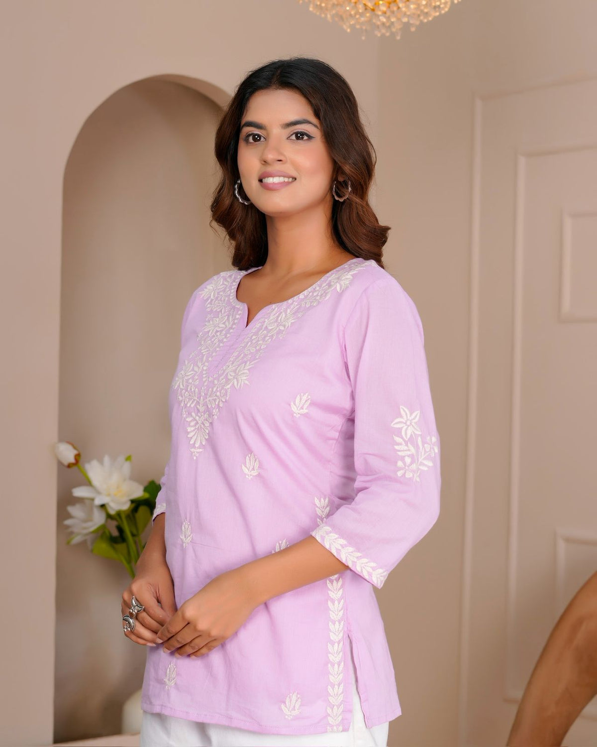 Embroidery Mul Cotton Top