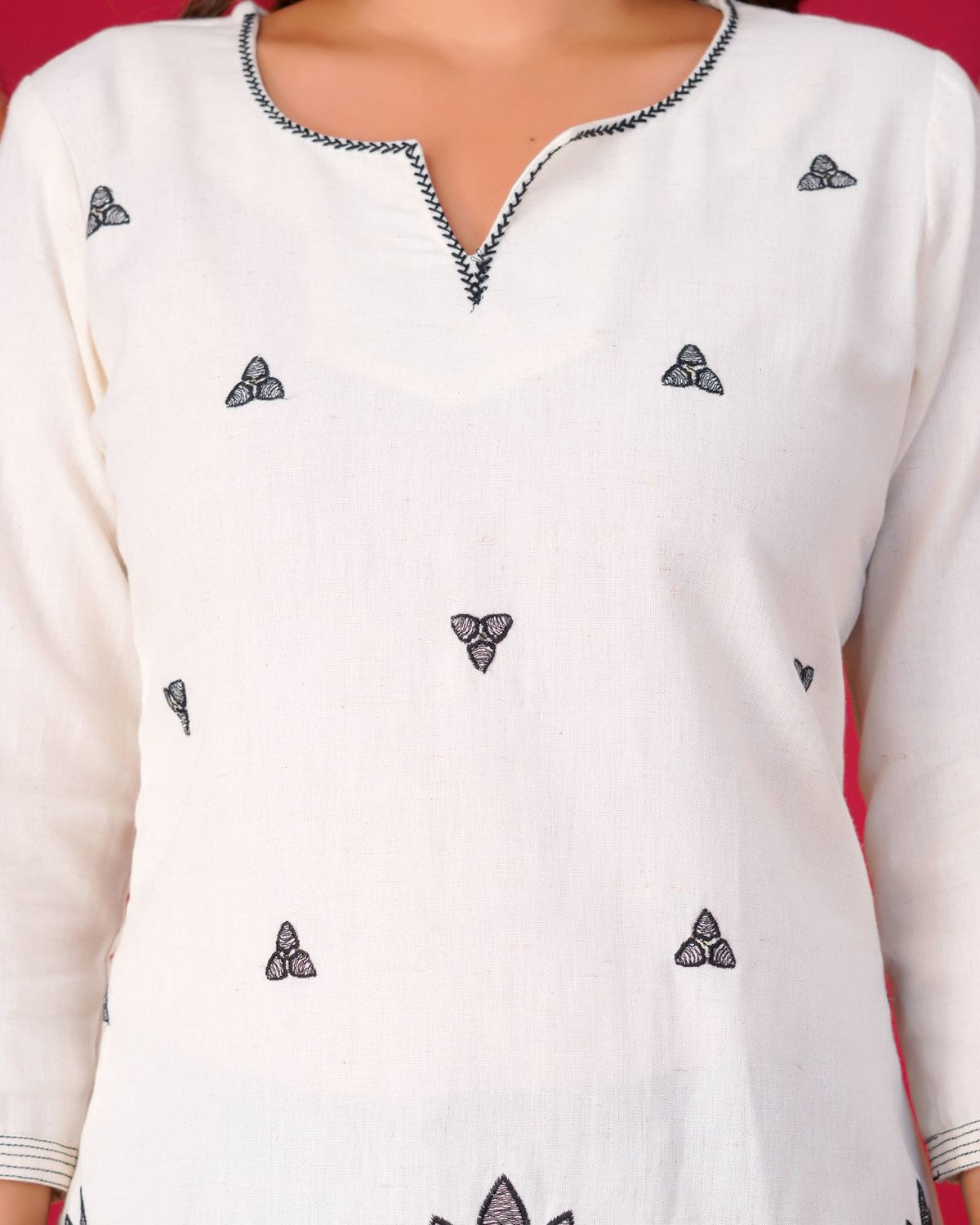 Cotton Linen Embroidery Top