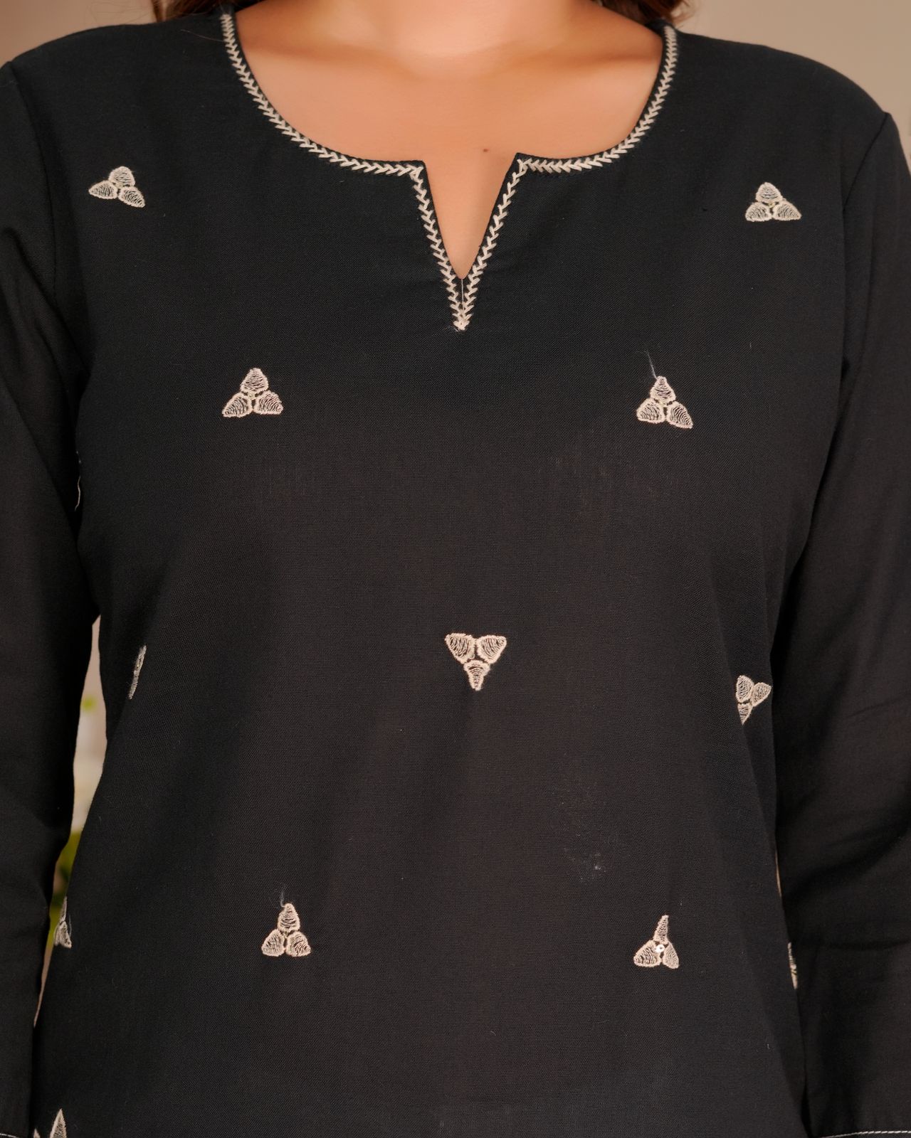 Cotton Linen Embroidery Top