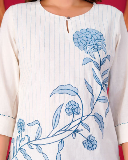 Cotton Linen Embroidery Top
