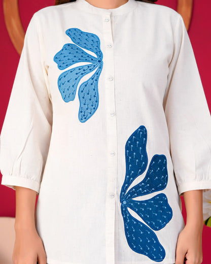 Cotton Linen Embroidery Top