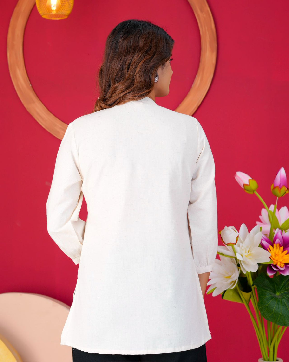 Cotton Linen Embroidery Top