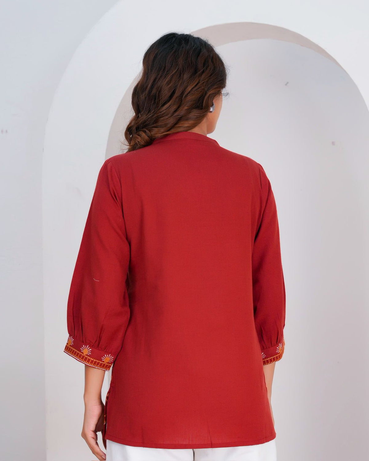 Cotton Linen Embroidery Top