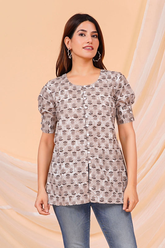 cotton printed top / dress