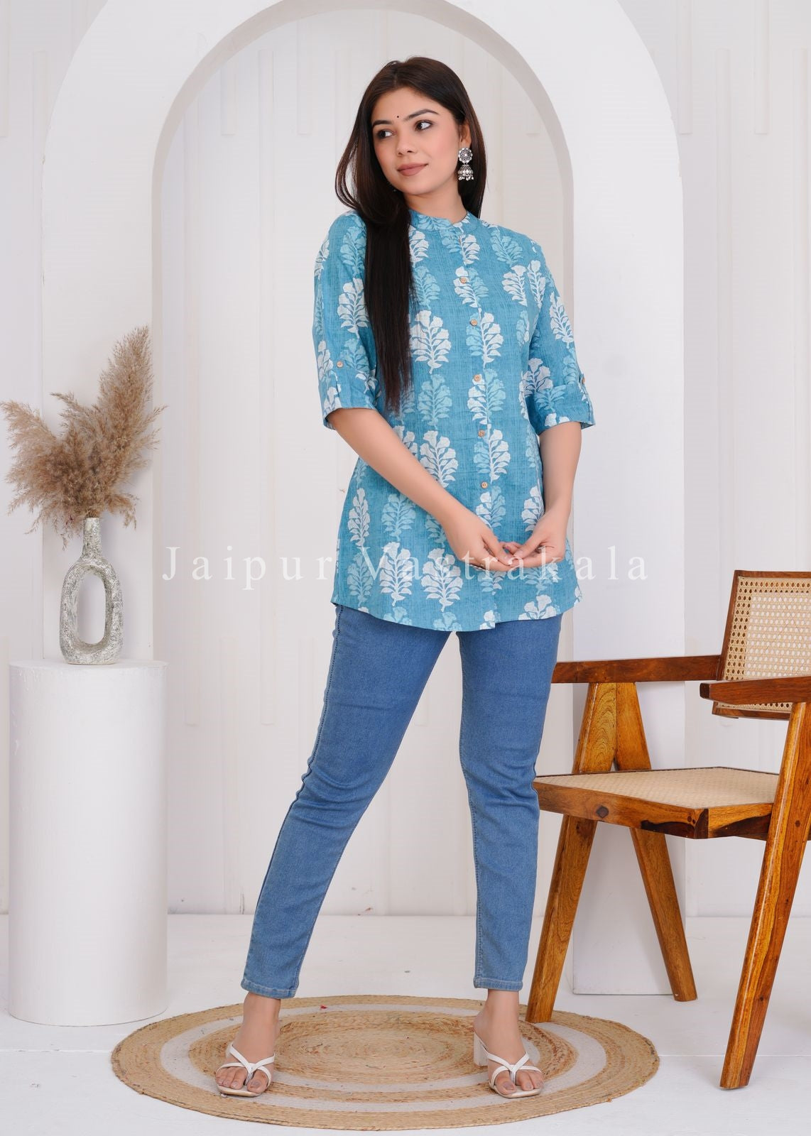 cotton printed top / dress