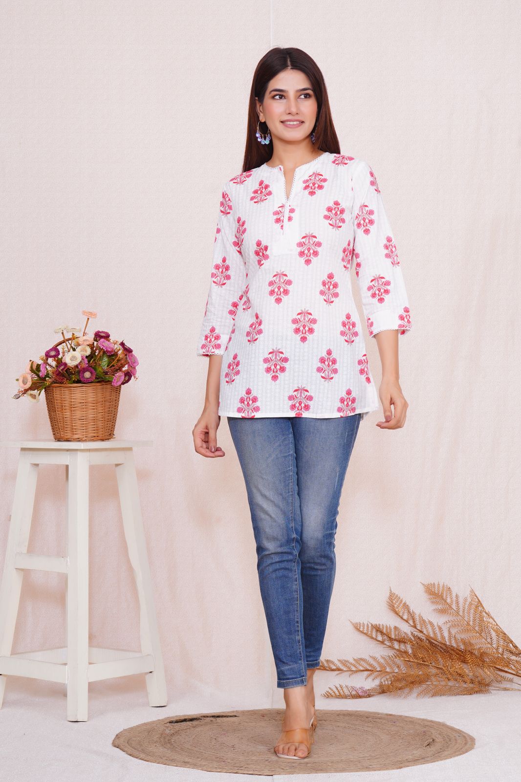 cotton printed top / dress
