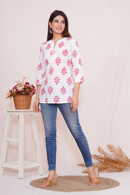 cotton printed top / dress