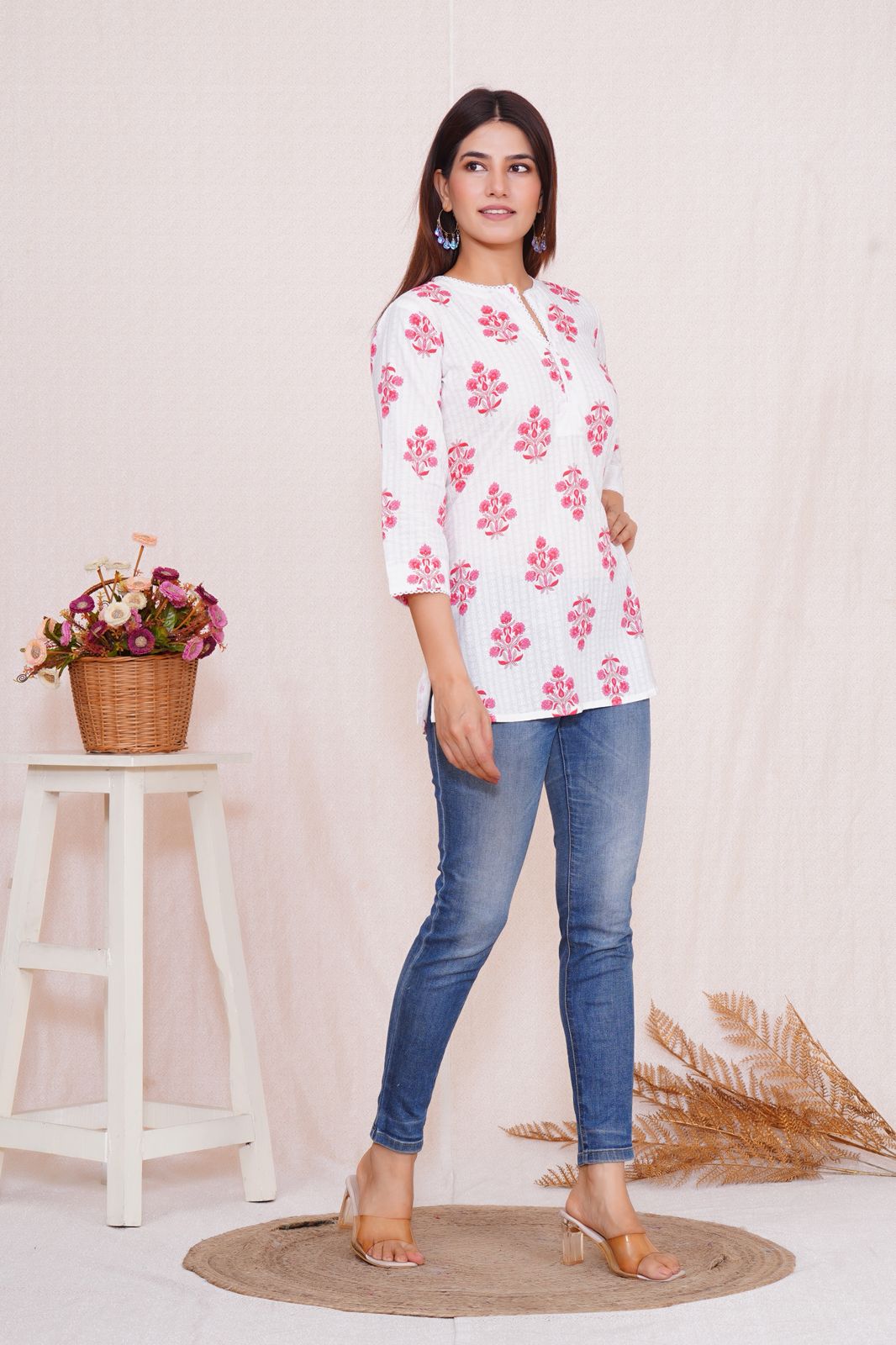 cotton printed top / dress
