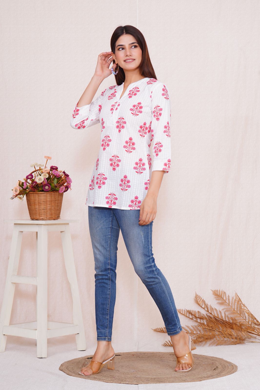 cotton printed top / dress
