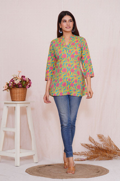 cotton printed top / dress