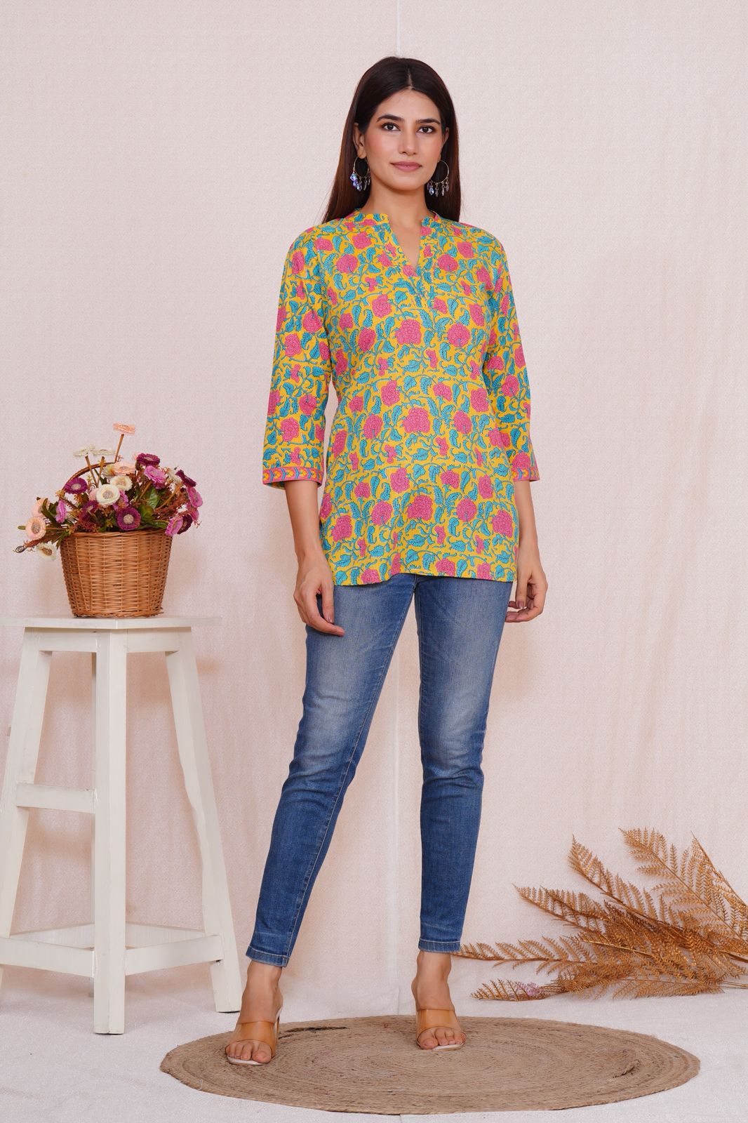 cotton printed top / dress