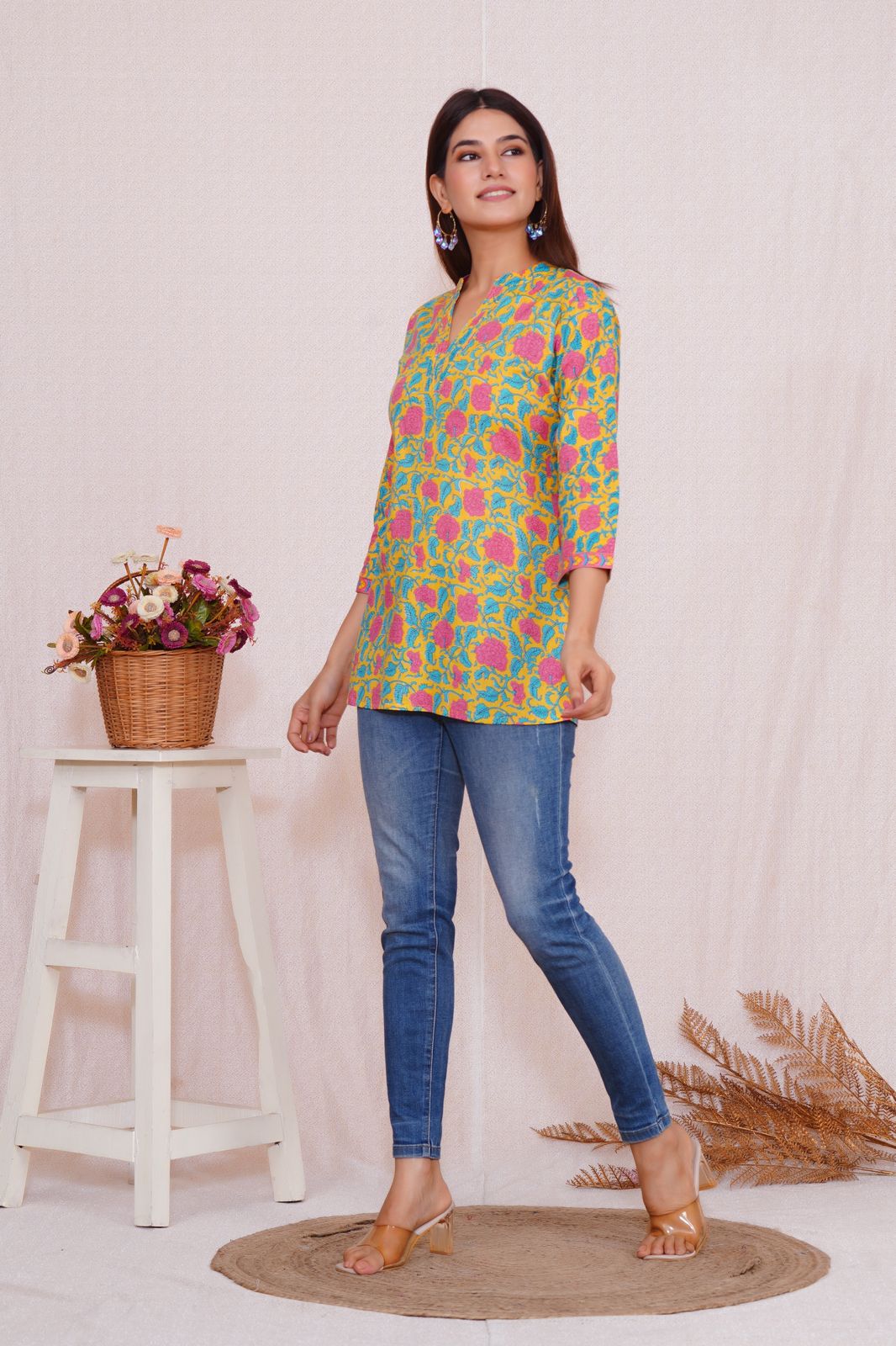cotton printed top / dress