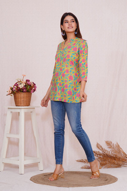 cotton printed top / dress