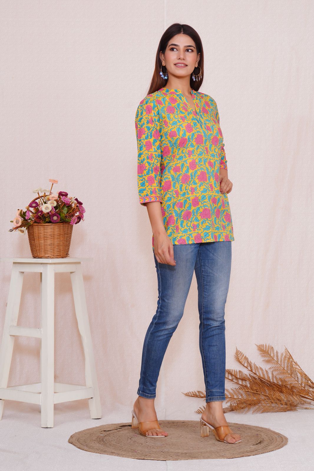 cotton printed top / dress