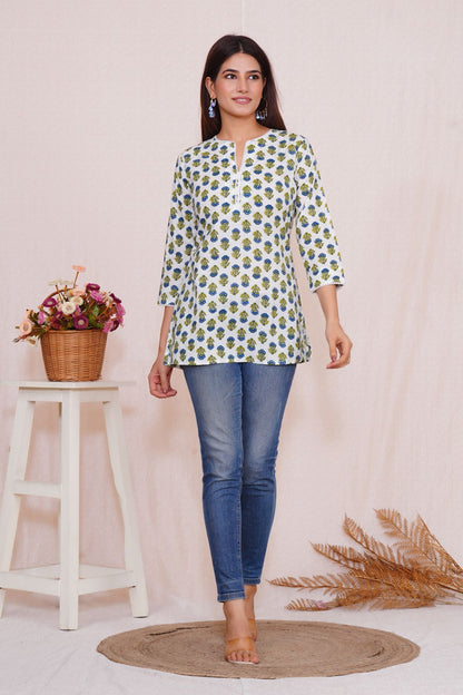 cotton printed top / dress