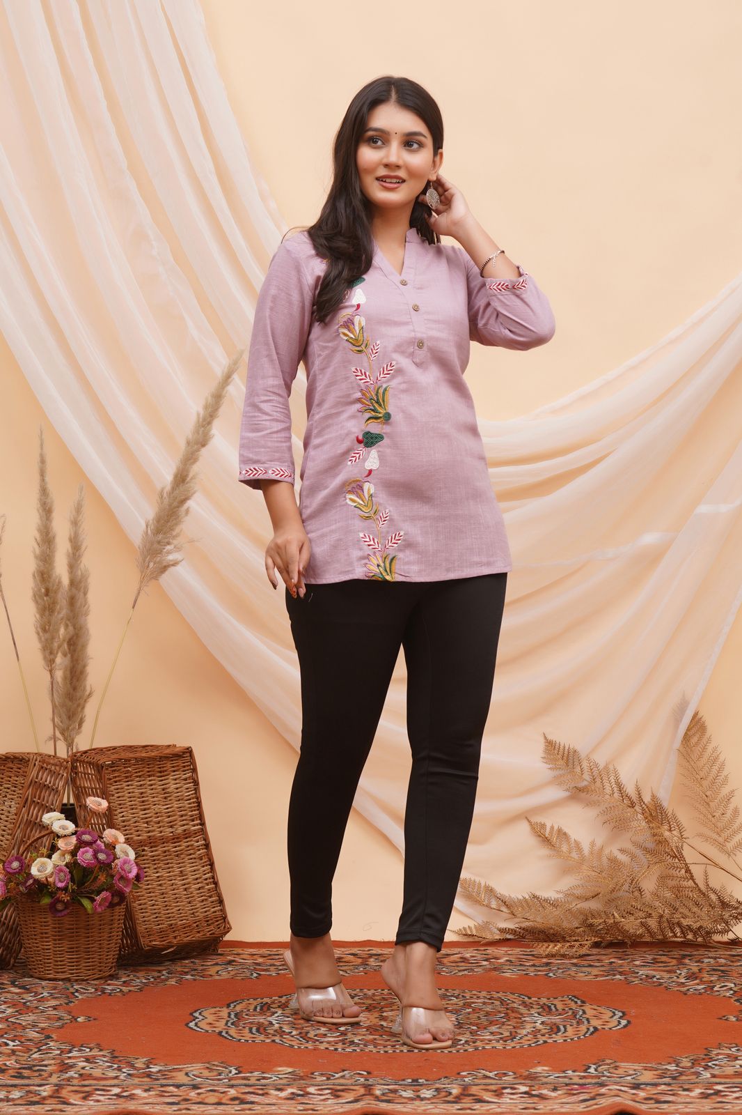 cotton printed top / dress