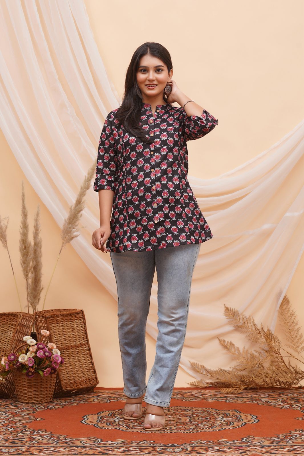 cotton printed top / dress