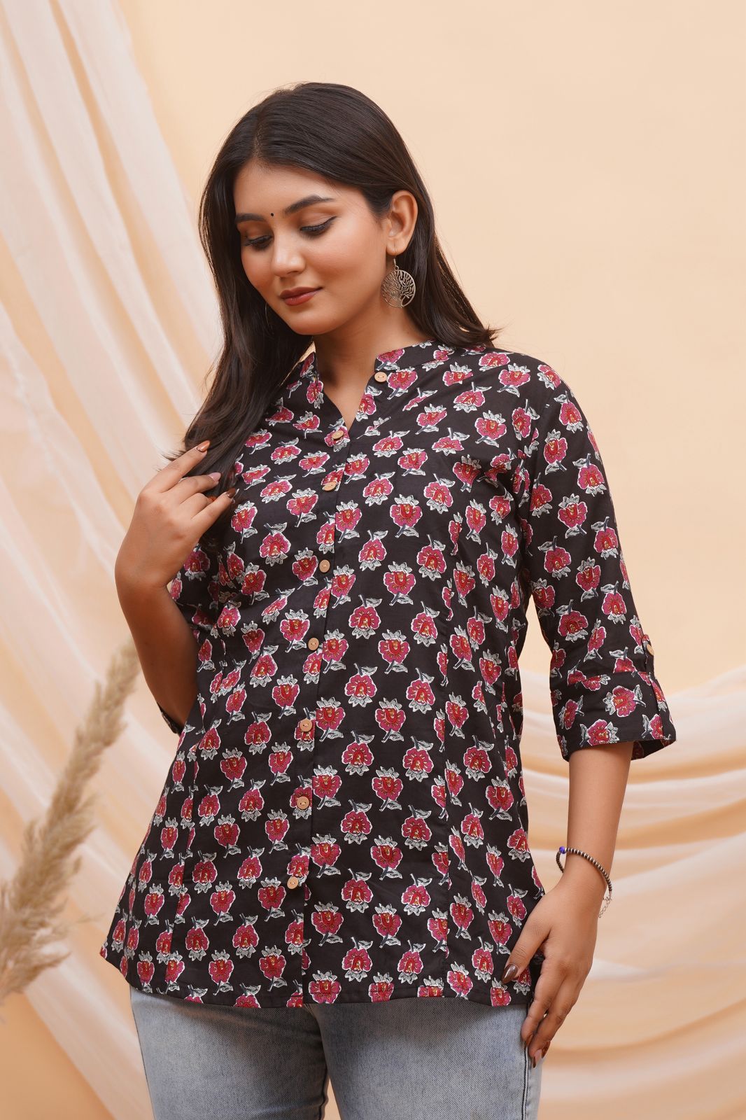 cotton printed top / dress
