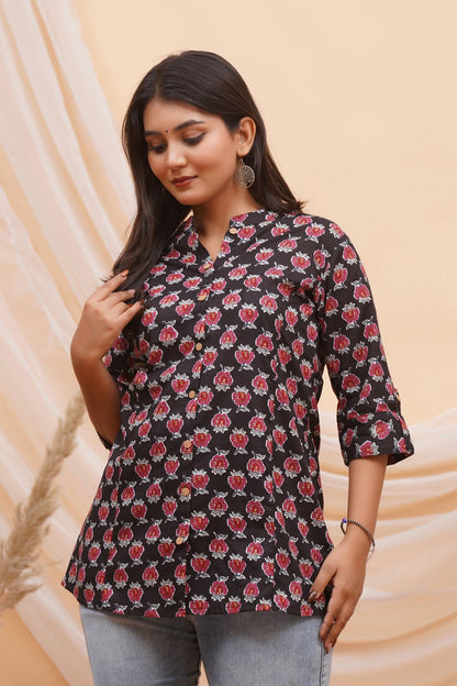 cotton printed top / dress