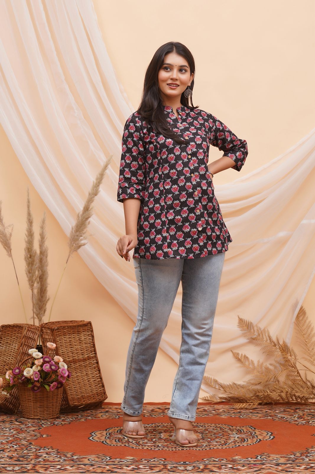 cotton printed top / dress