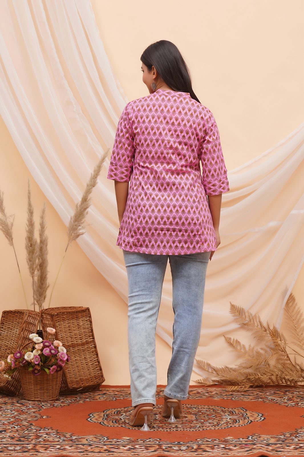 Pink Bud Cotton Top